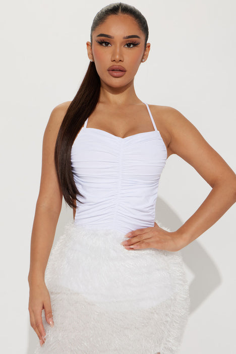 white fashion nova dress